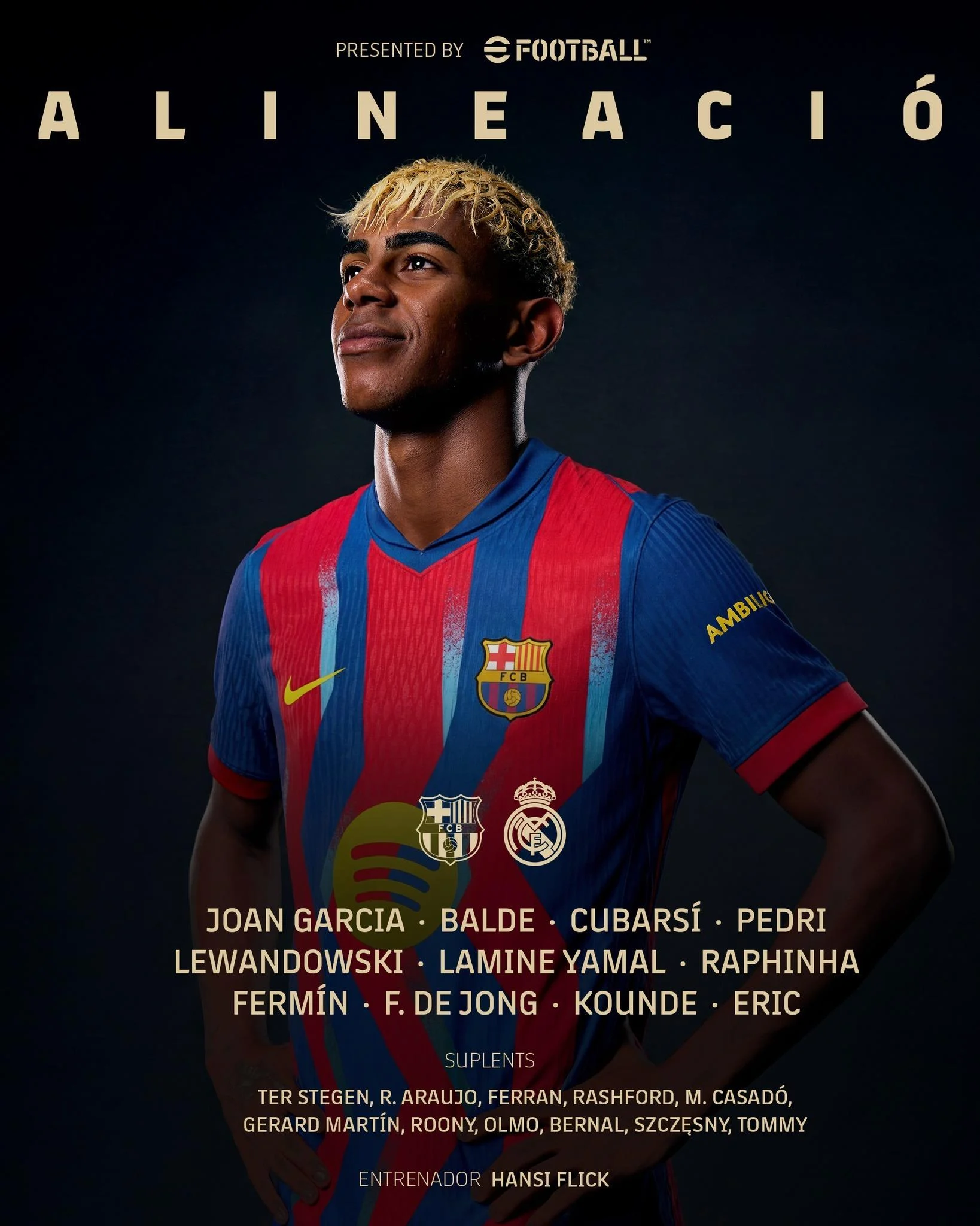 برشلونة ضد الريال.. تشكيل البارسا