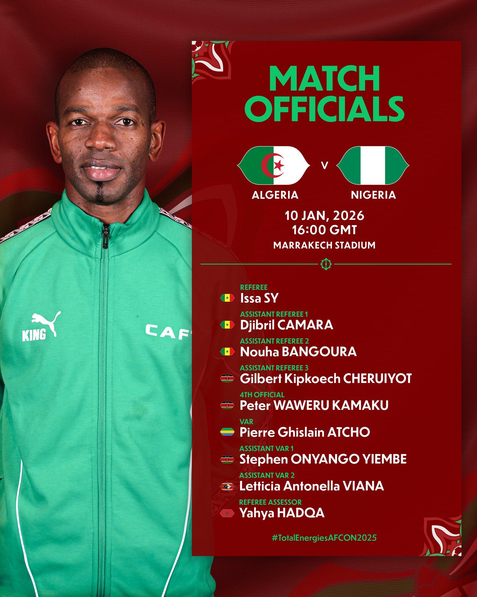 الجزائر ضد نيجيريا.. حكام المباراة