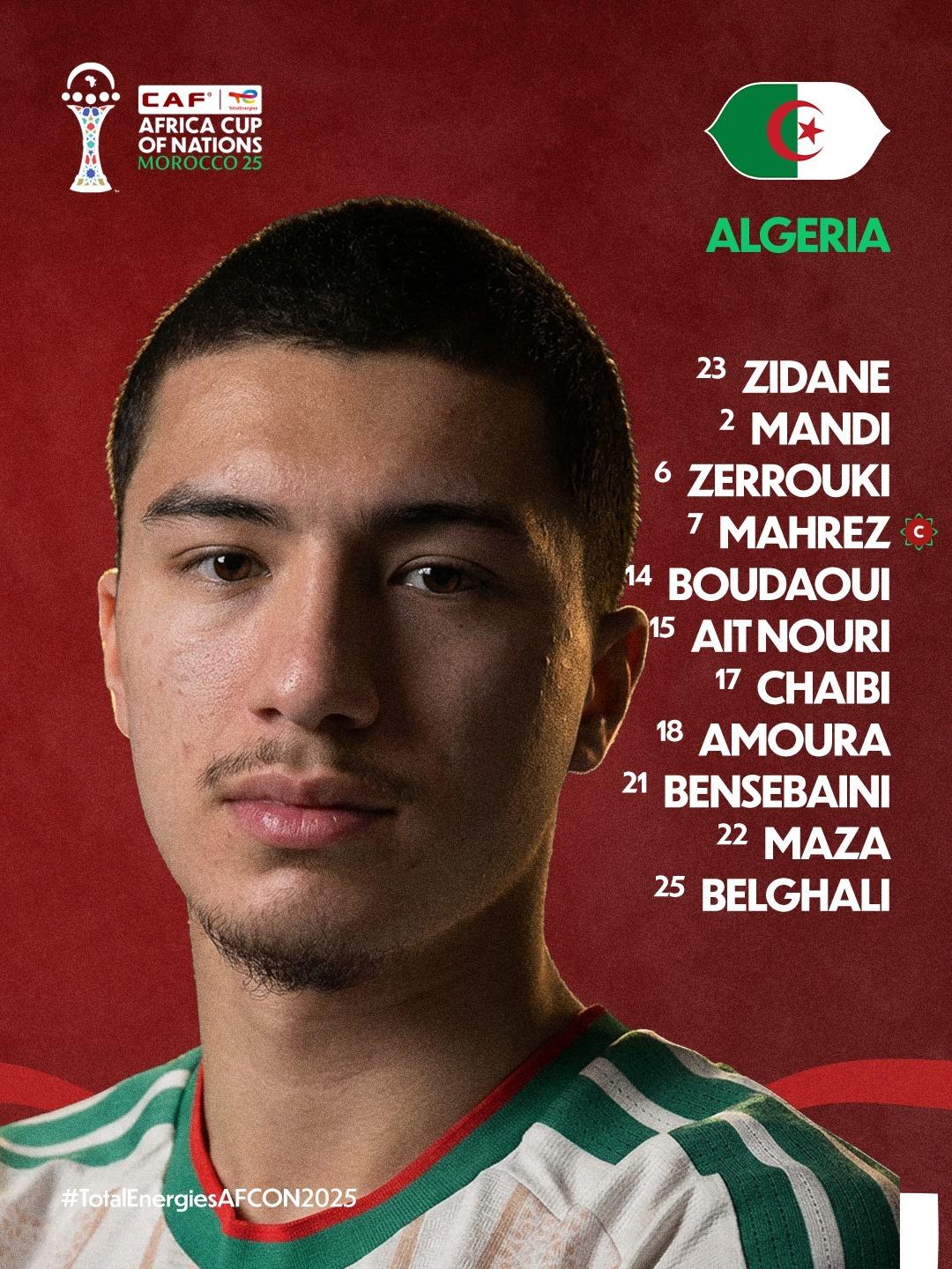 الجزائر ضد نيجيريا.. تشكيل محاربي الصحراء