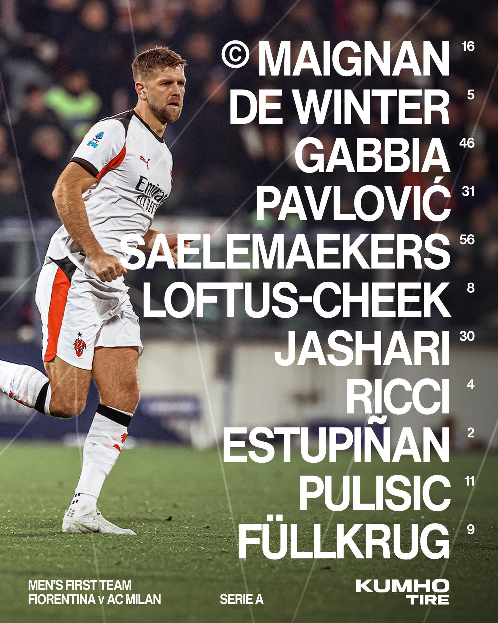 فيورنتينا ضد ميلان.. تشكيل الروسونيري