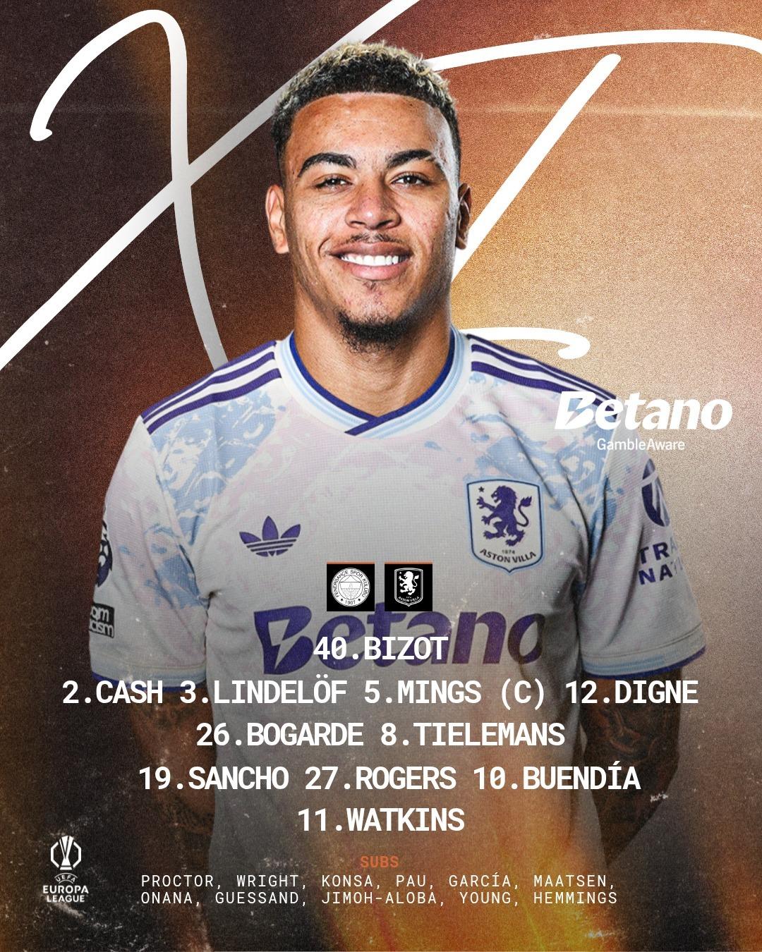 فنربخشة ضد أستون فيلا.. تشكيل الفيلانز