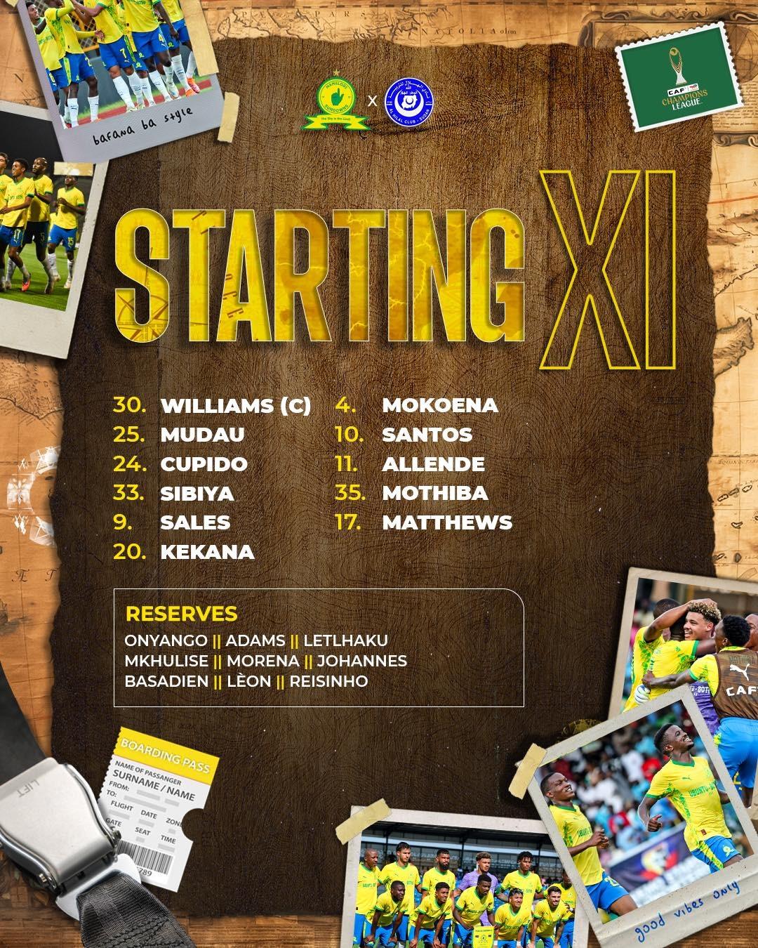 صن داونز ضد الهلال.. تشكيل البرازيليين