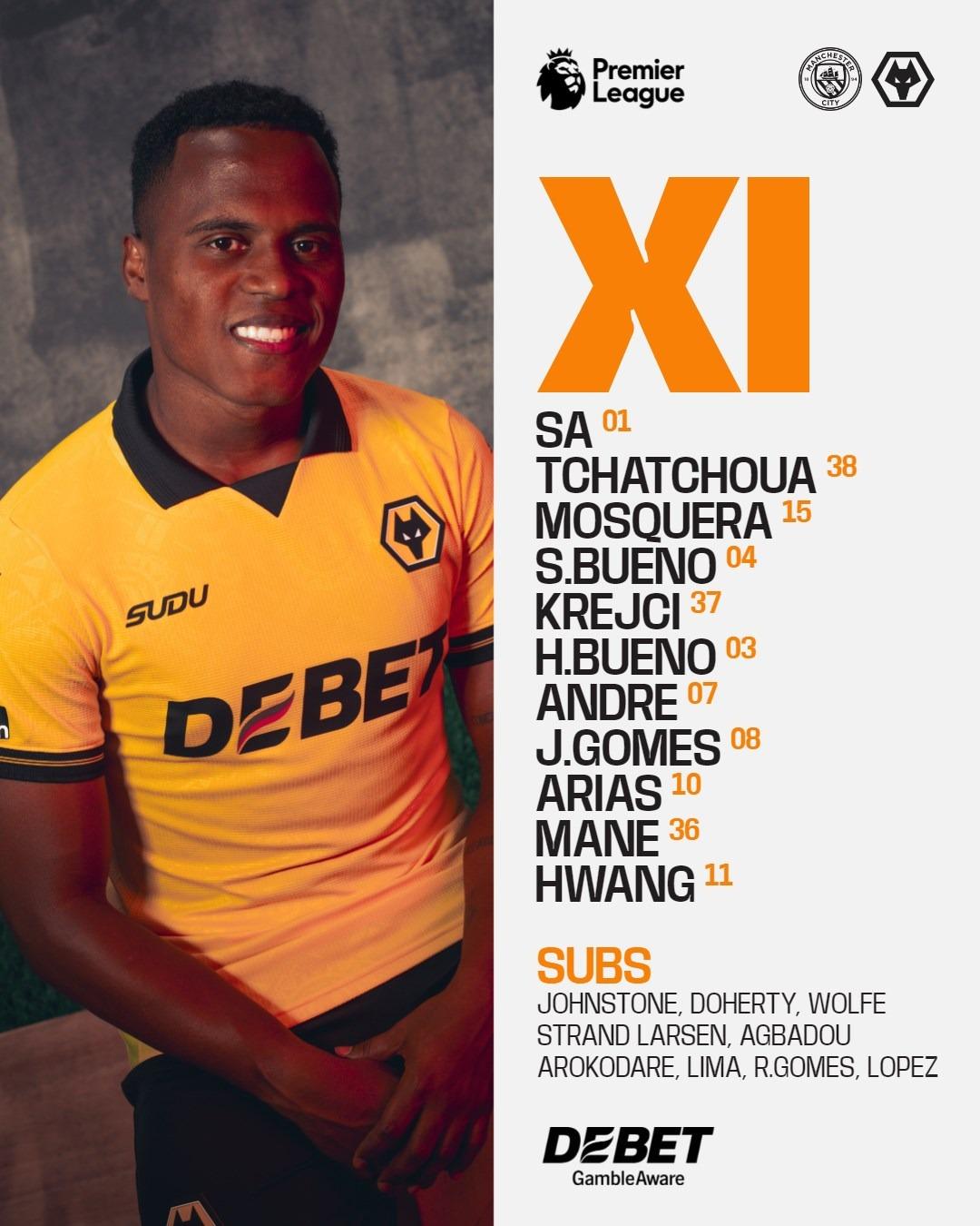 مان سيتي ضد وولفرهامبتون.. تشكيل الذئاب