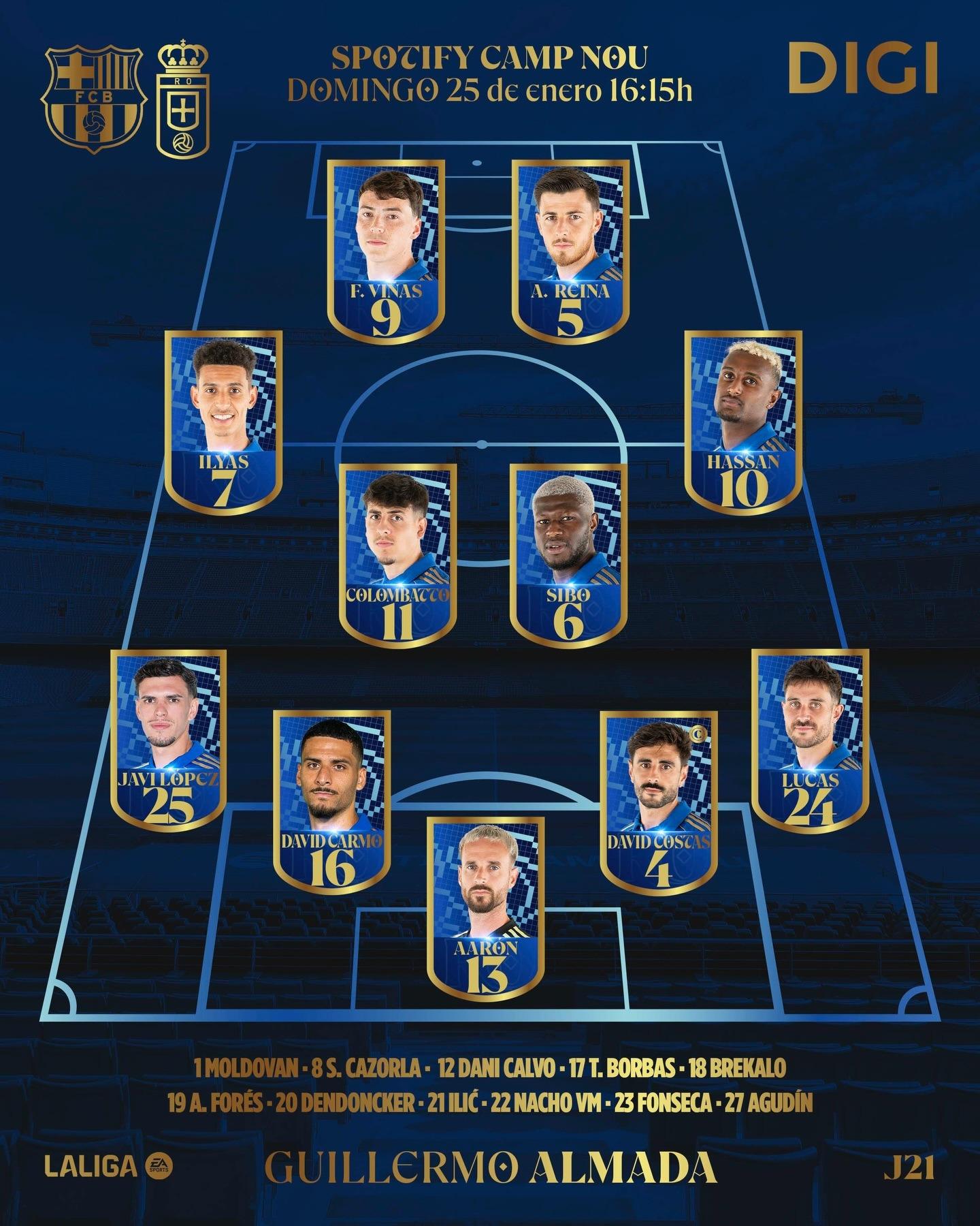 برشلونة ضد ريال أوفييدو.. تشكيل البلوز