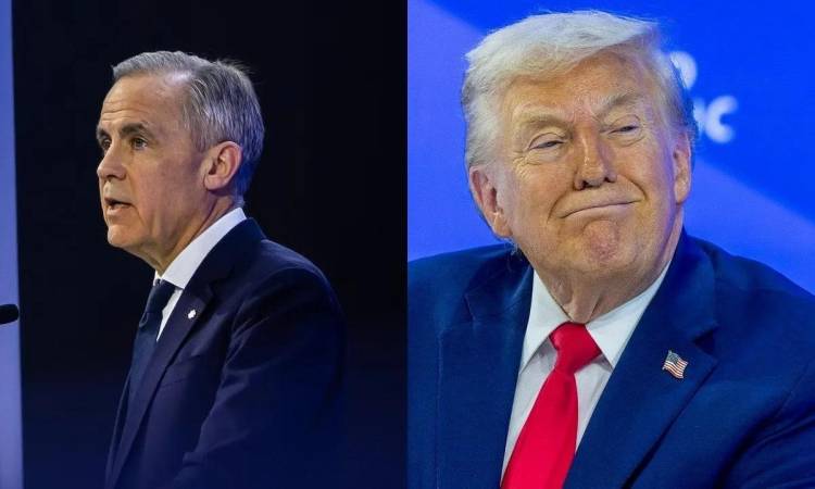 الرئيس الأمريكي ترامب، ورئيس وزراء كندا مارك كارني