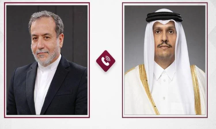 رئيس وزراء قطر ووزير الخارجية الإيراني