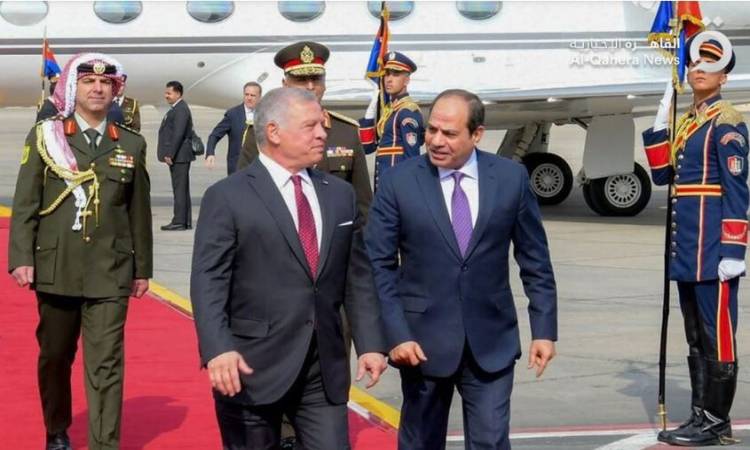 ملك الأردن يستقبل الرئيس السيسي