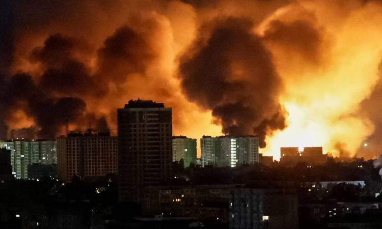 هجوم روسي علي كييف