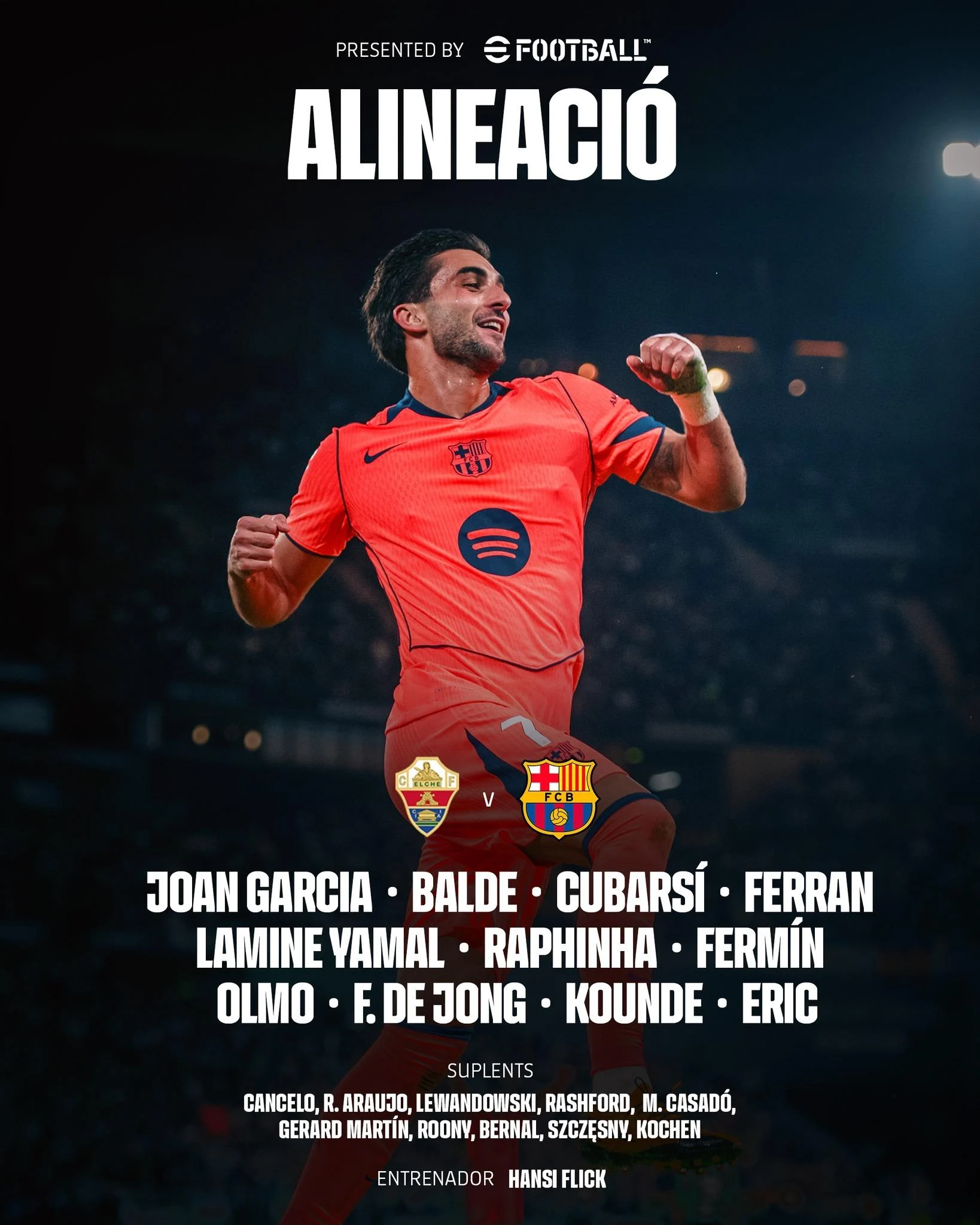 إلتشي ضد برشلونة.. تشكيل البارسا