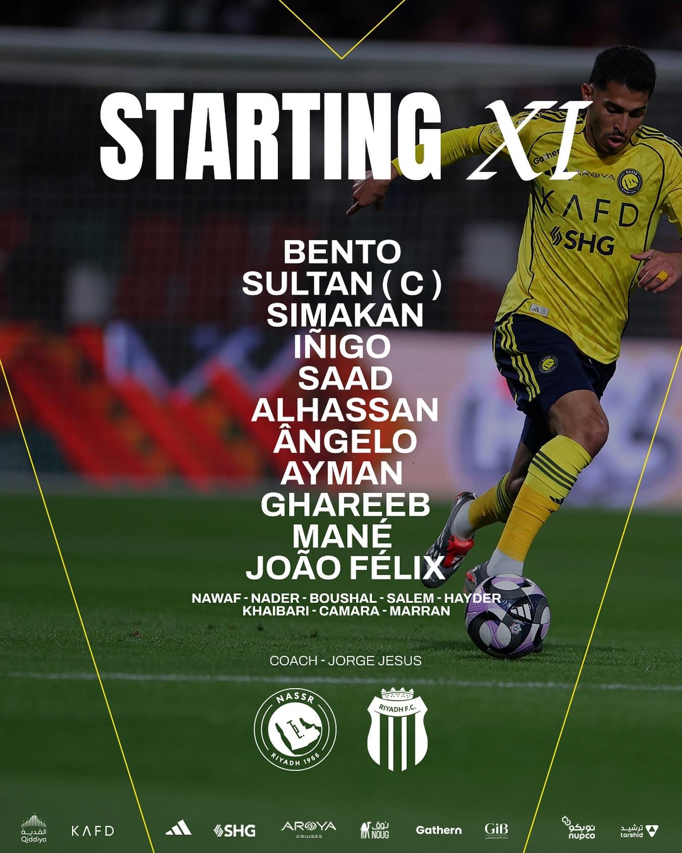 الرياض ضد النصر.. تشكيل العالمي