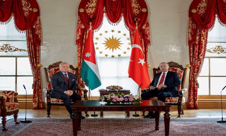 لقاء العاهل الأردني والرئيس التركي