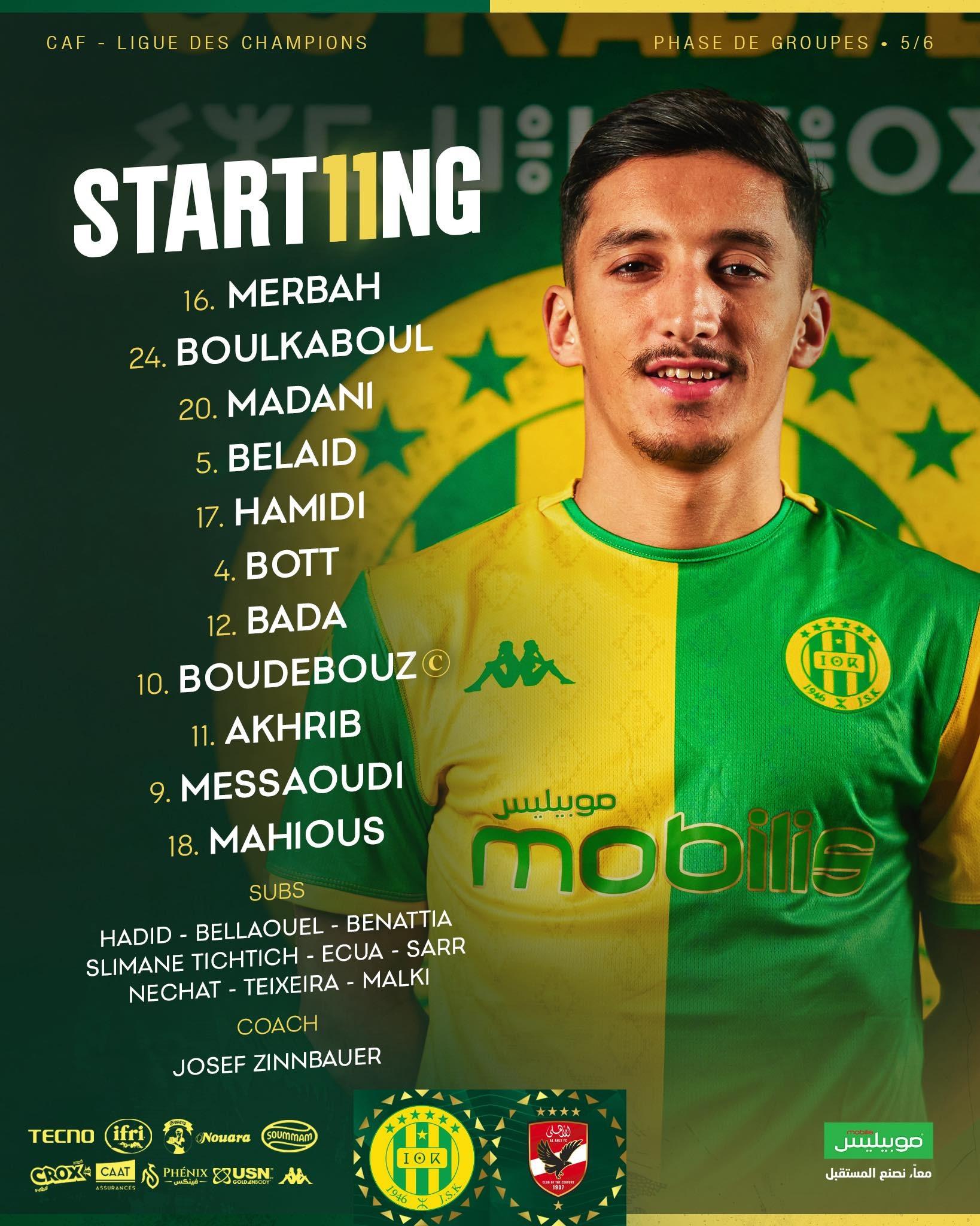 الأهلي ضد شبيبة القبائل.. تشكيل الكناري